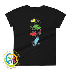 One Fish Two Red Blue Ladies T-Shirt Black / S T-Shirt