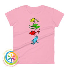 One Fish Two Red Blue Ladies T-Shirt Charity Pink / S T-Shirt