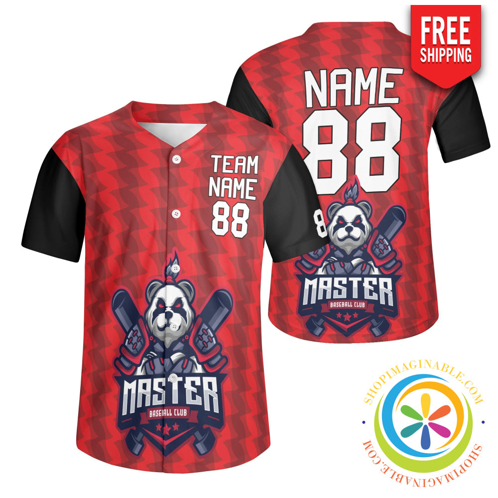 Panda Masters Unisex Baseball Jersey-ShopImaginable.com