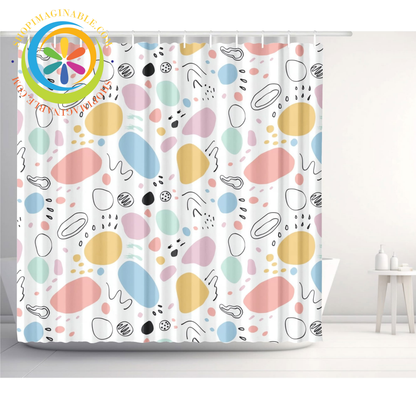 Pastel Abstract Shower Curtain