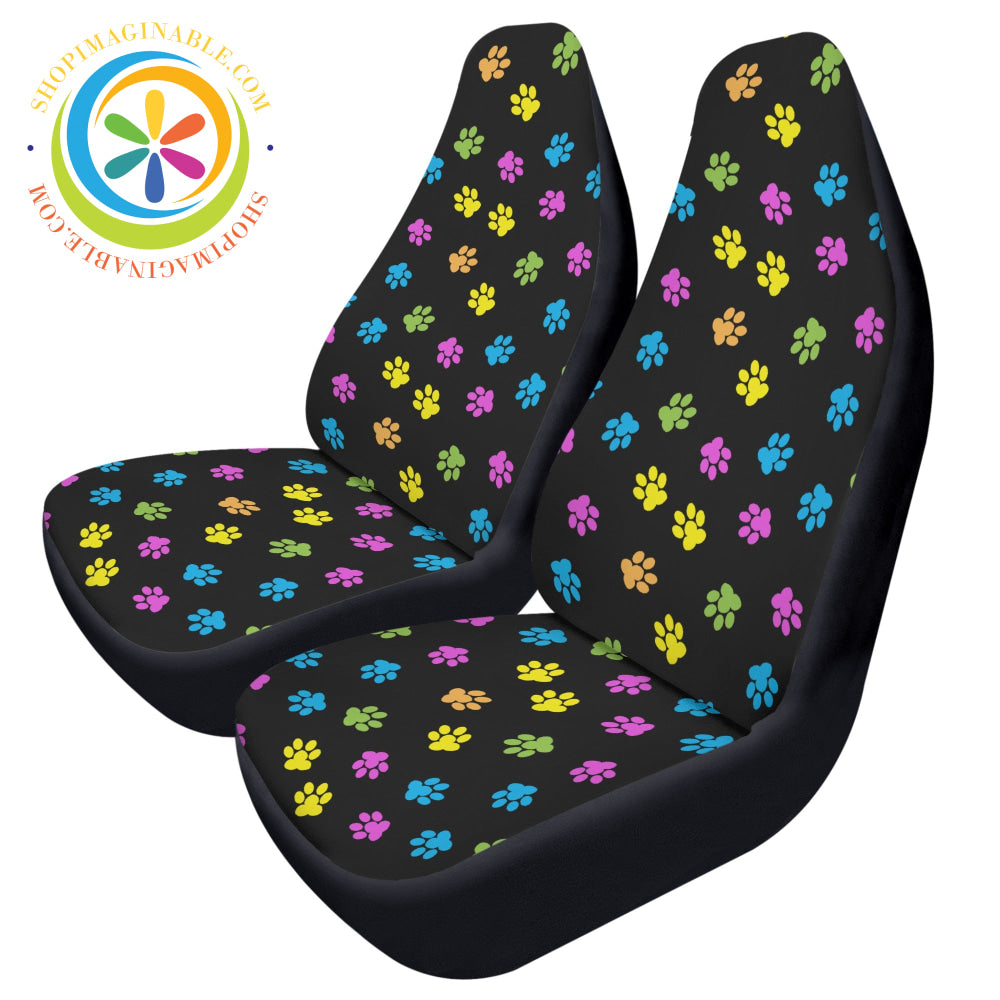 Paws-Itively Colorful Cloth Car Seat Covers