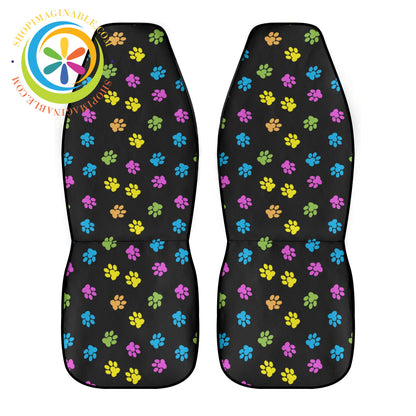 Paws-Itively Colorful Cloth Car Seat Covers