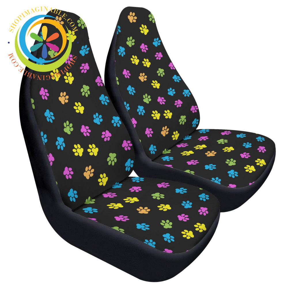 Paws-Itively Colorful Cloth Car Seat Covers