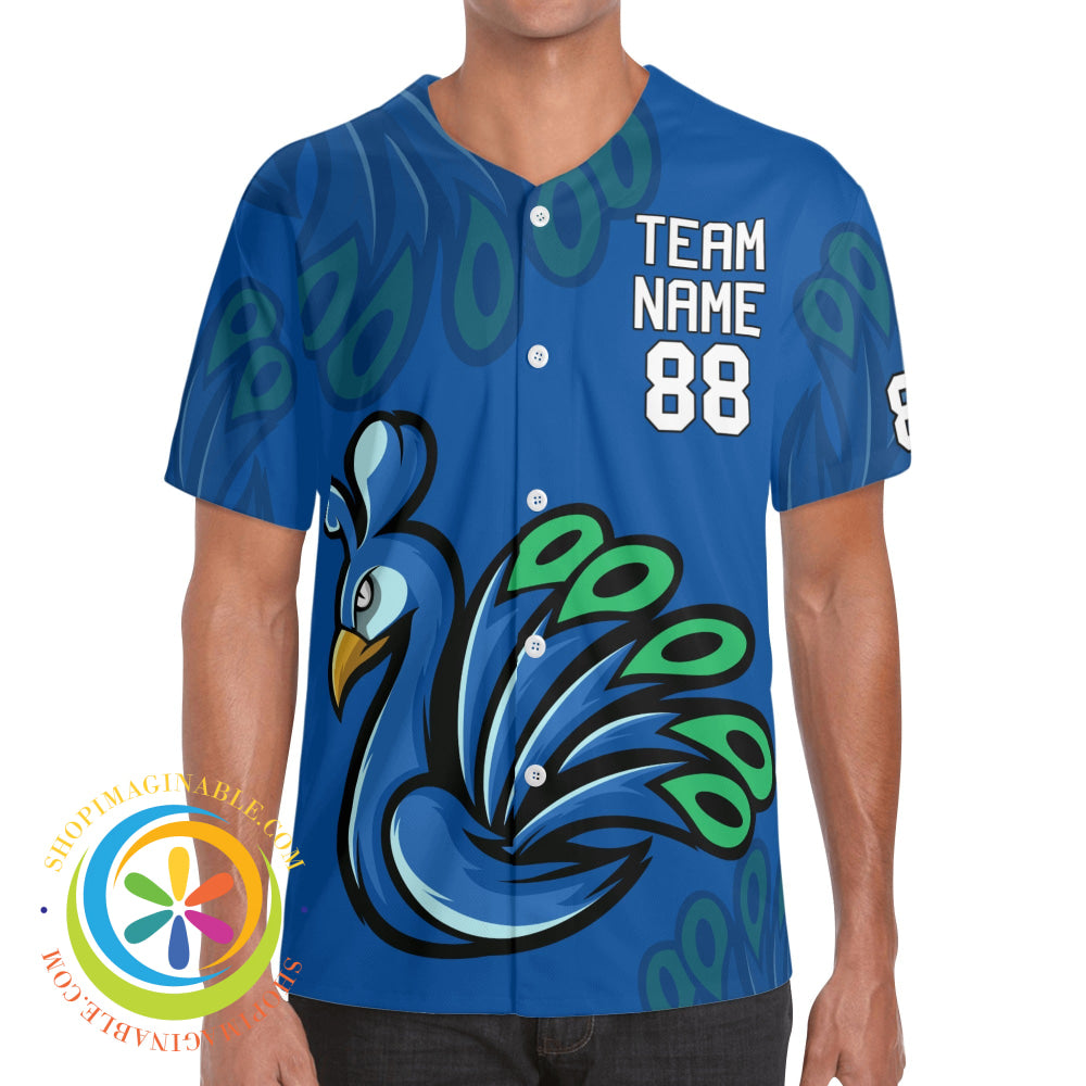 Peacock Unisex Baseball Jersey