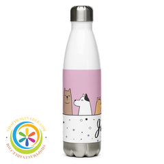 Personalized Dog Lover Custom Stainless Steel Water Bottle-ShopImaginable.com
