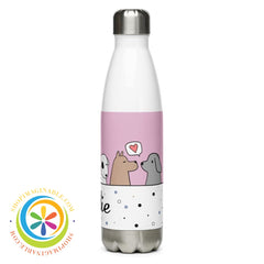 Personalized Dog Lover Custom Stainless Steel Water Bottle-ShopImaginable.com