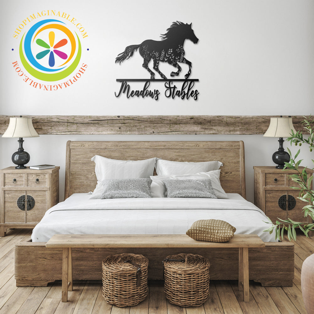 Personalized Farm Stables Metal Art Sign Wall