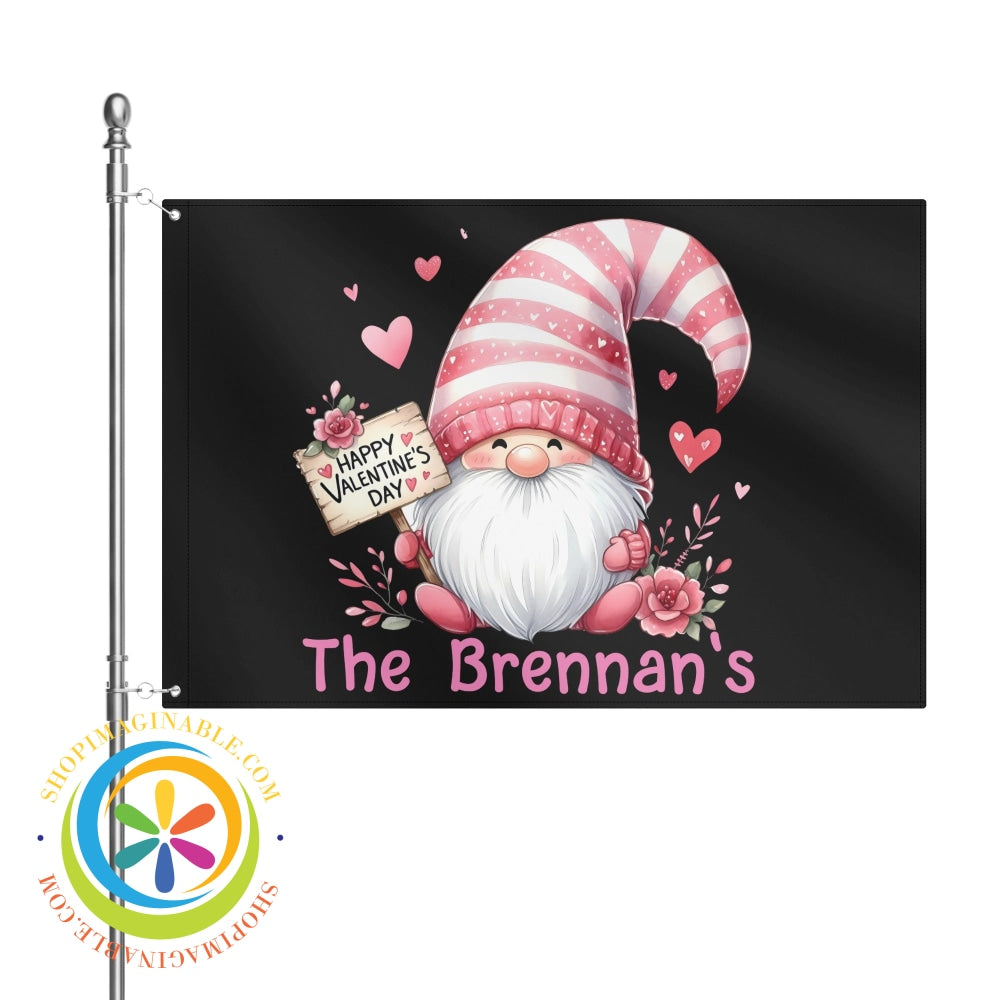 Personalized Gnomes Valentines Day Flag 4X6 Ft