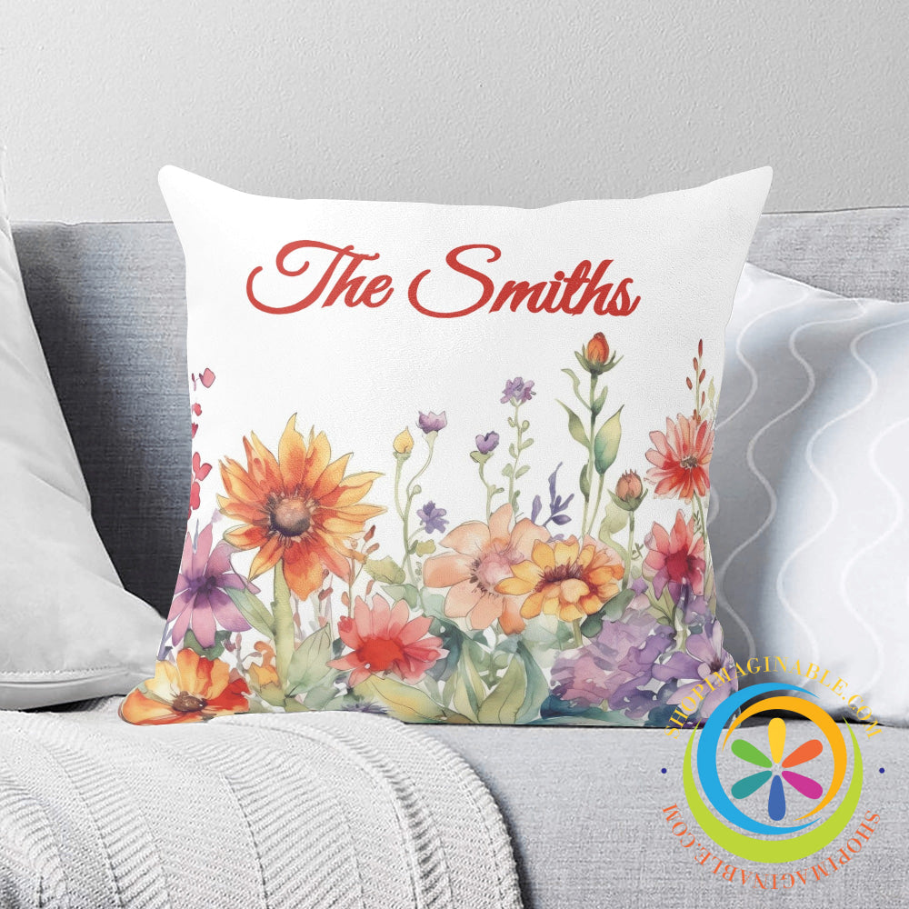 Personalized Spring Garden Pillow Cover