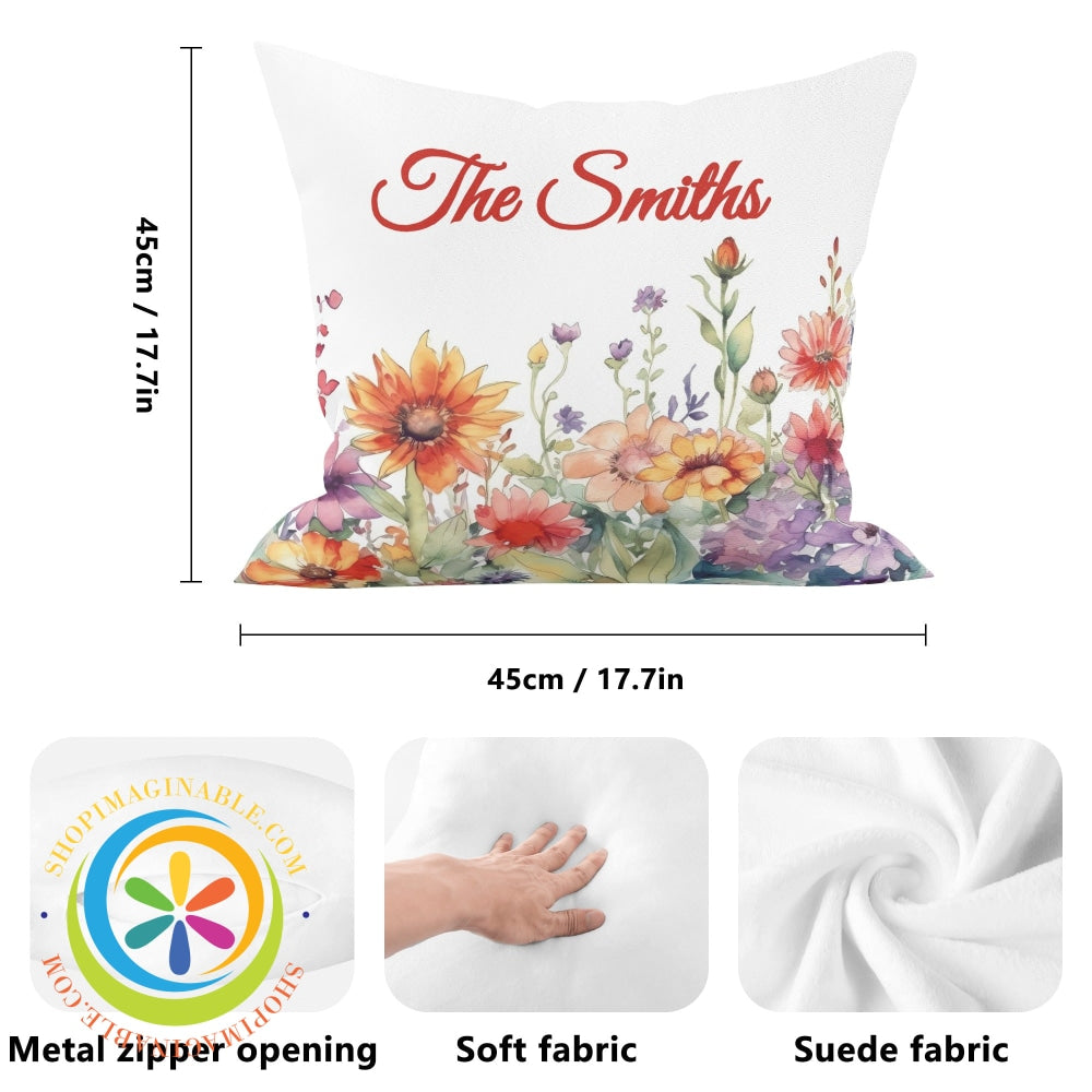 Personalized Spring Garden Pillow Cover