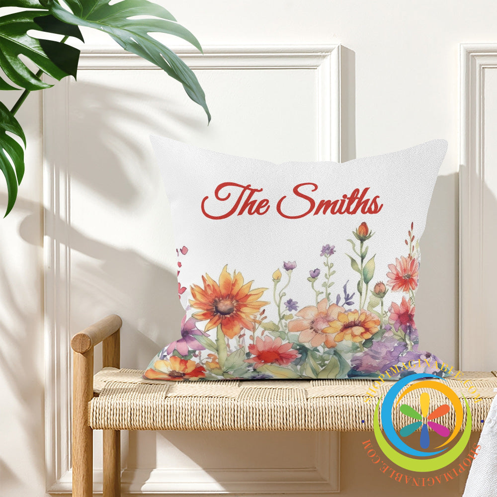 Personalized Spring Garden Pillow Cover