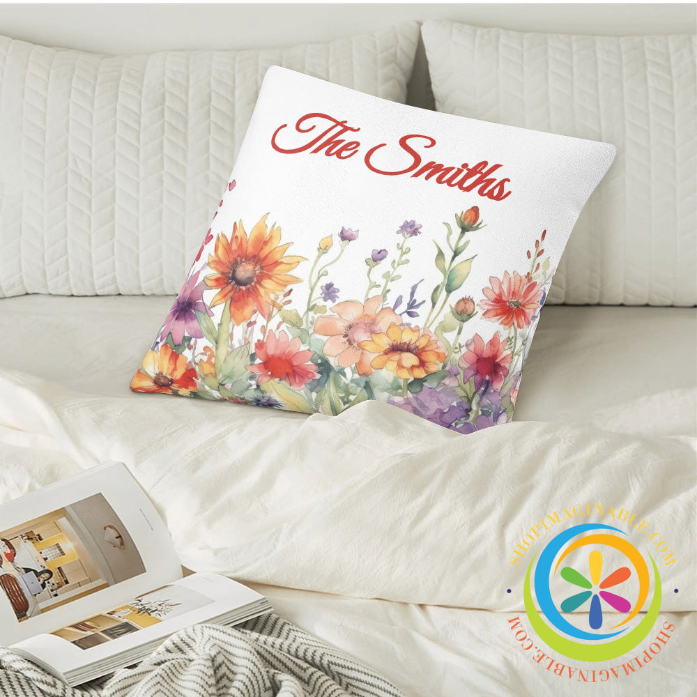 Personalized Spring Garden Pillow Cover