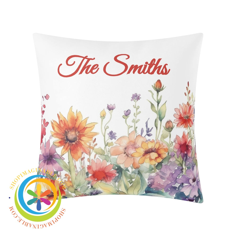 Personalized Spring Garden Pillow Cover