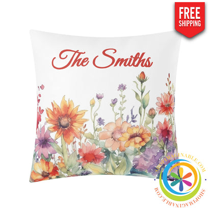 Personalized Spring Garden Pillow Cover