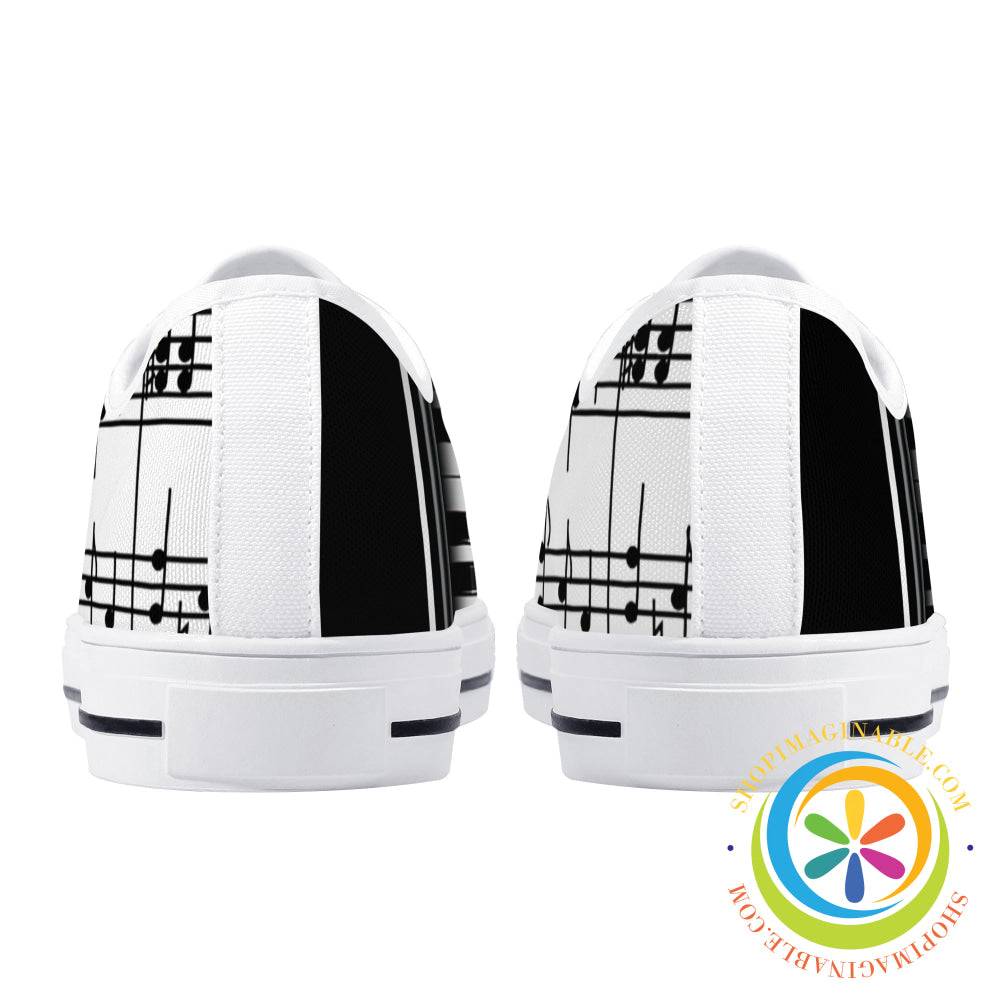 Piano Passion Ladies Low Top Canvas Shoes