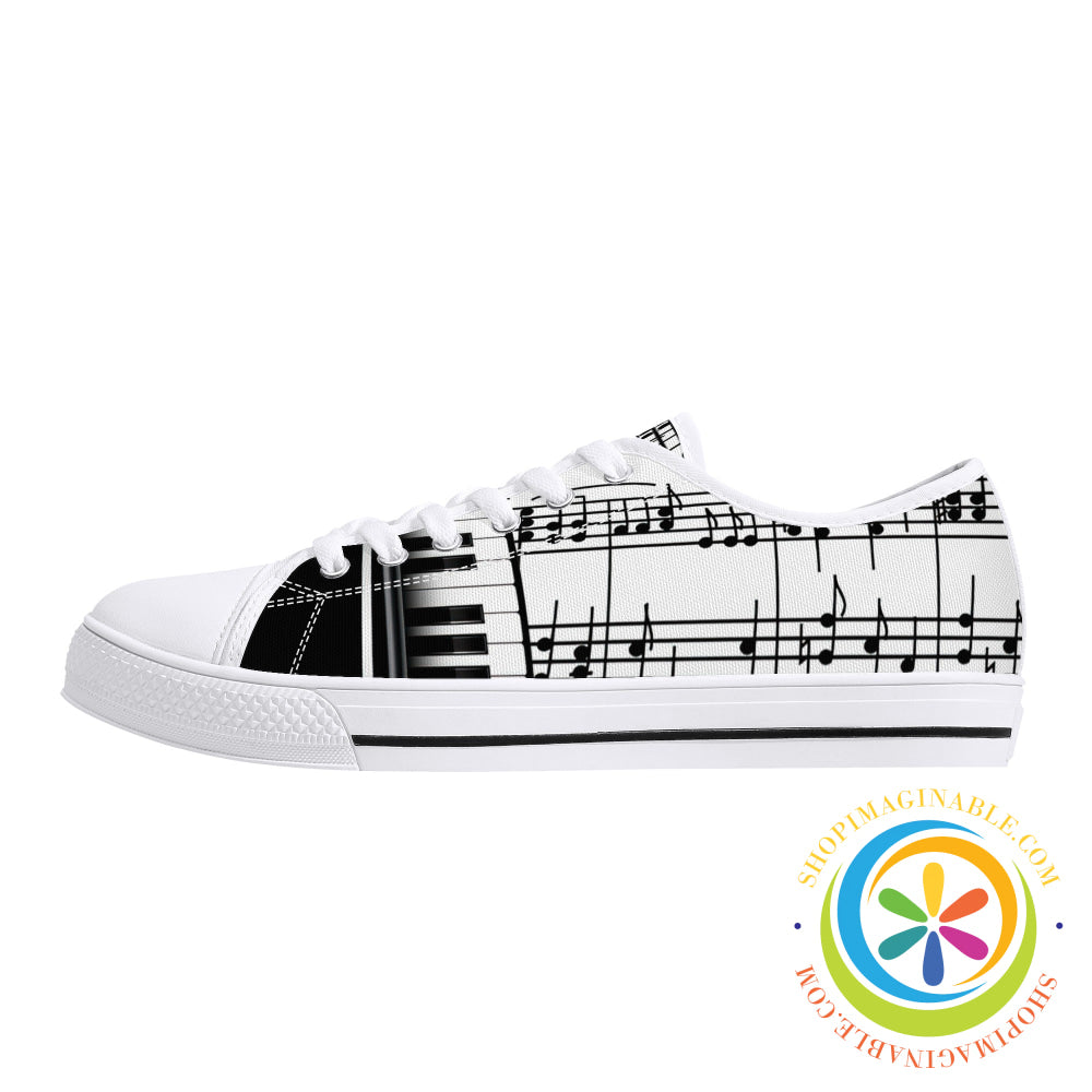 Piano Passion Ladies Low Top Canvas Shoes