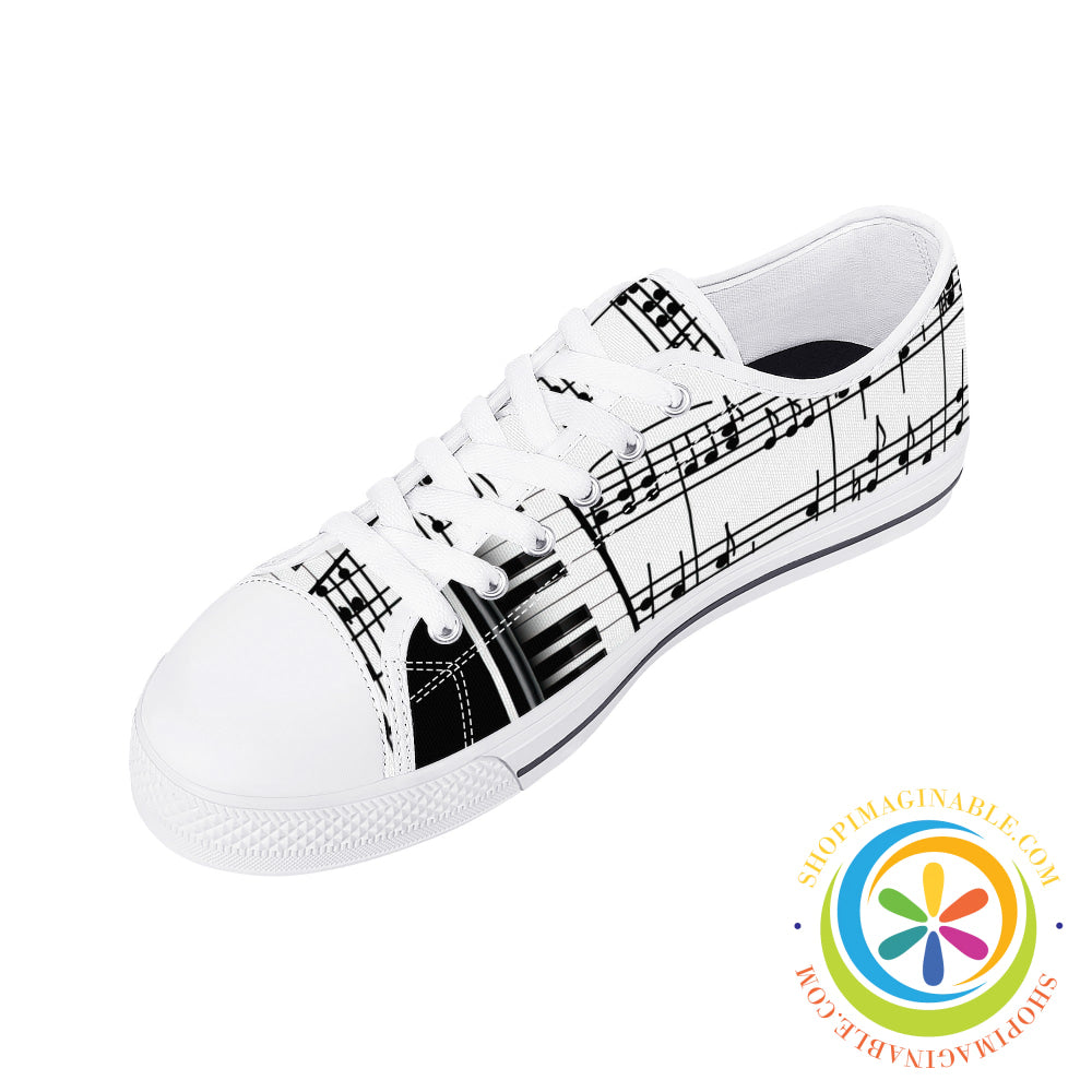 Piano Passion Ladies Low Top Canvas Shoes