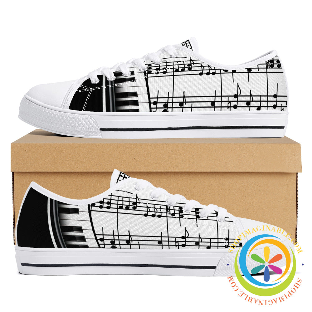 Piano Passion Ladies Low Top Canvas Shoes