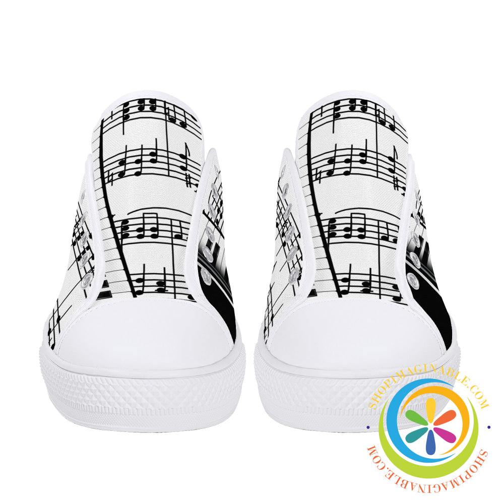 Piano Passion Ladies Low Top Canvas Shoes