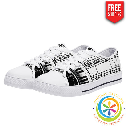 Piano Passion Ladies Low Top Canvas Shoes Us12 (Eu44)