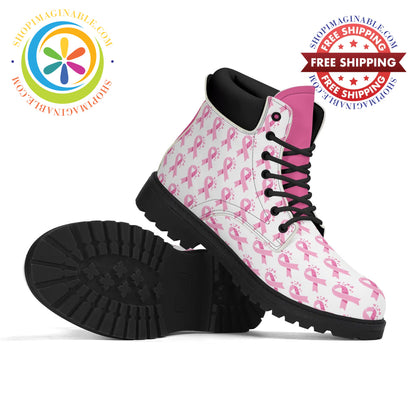 Pink Cancer Awareness Ladies Boots Us5 (Eu35)