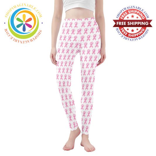 Pink Cancer Awareness Leggings Yoga Pants Xs Athleisure