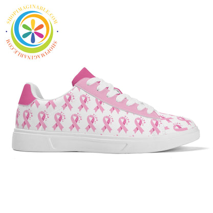 Pink Cancer Awareness Unisex Skateboard Shoes