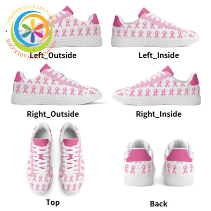 Pink Cancer Awareness Unisex Skateboard Shoes