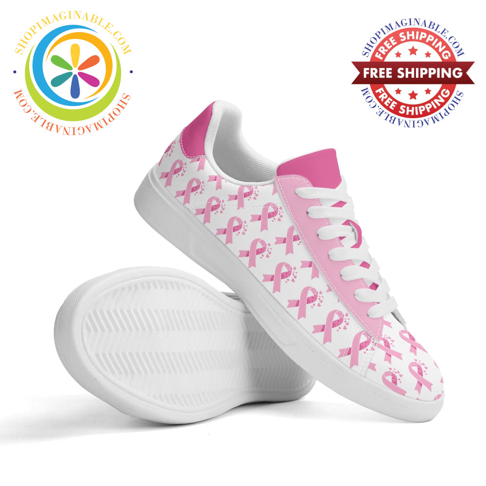 Pink Cancer Awareness Unisex Skateboard Shoes Us5.5 (Eu36)