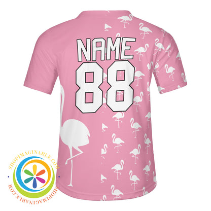 Pink Flamingo Unisex Baseball Jersey