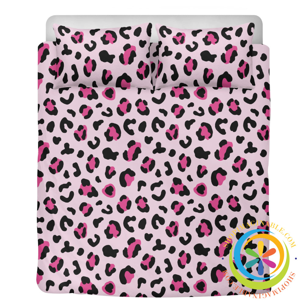 Pink Leopard Bedding Set