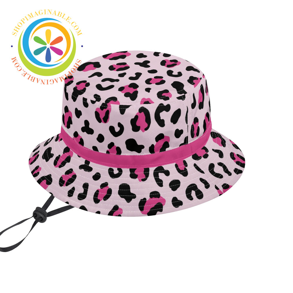 Pink Leopard Printed Bucket Hat