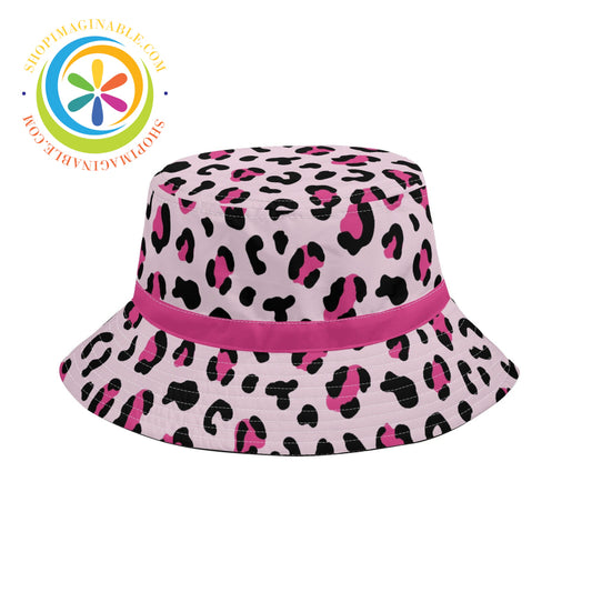 Pink Leopard Printed Bucket Hat S