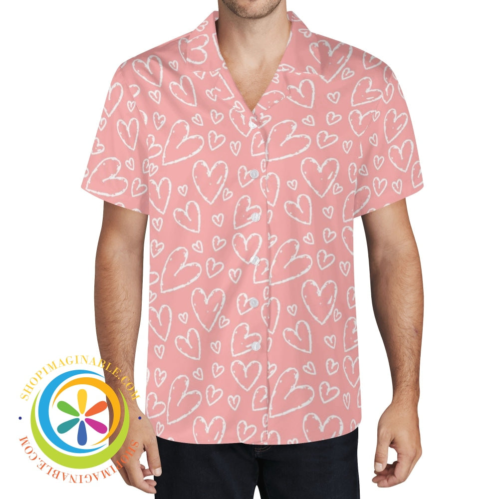 Pink Love Hawaiian Casual Shirt
