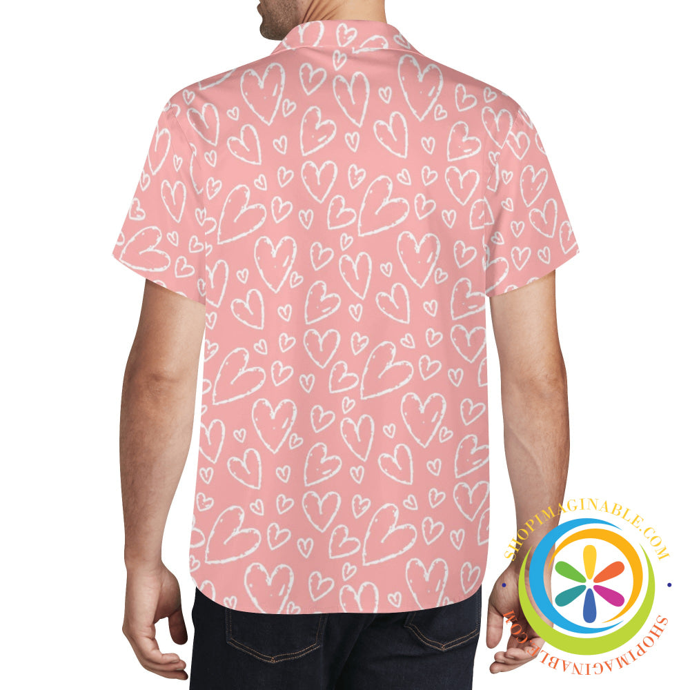 Pink Love Hawaiian Casual Shirt