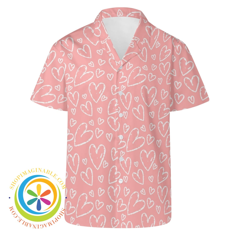 Pink Love Hawaiian Casual Shirt