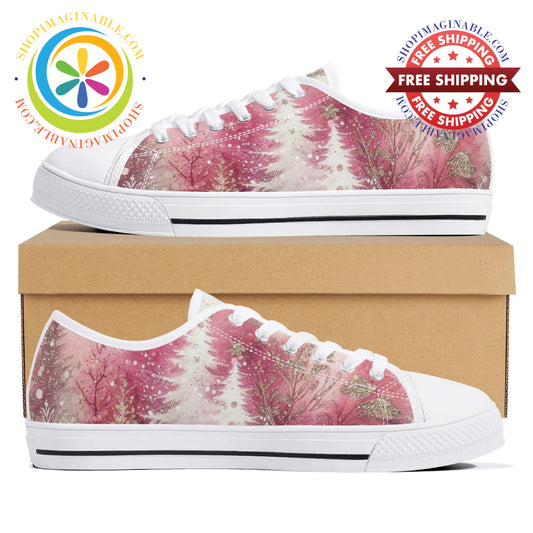 Pink Winter Ladies Low Top Canvas Shoes Us12 (Eu44)