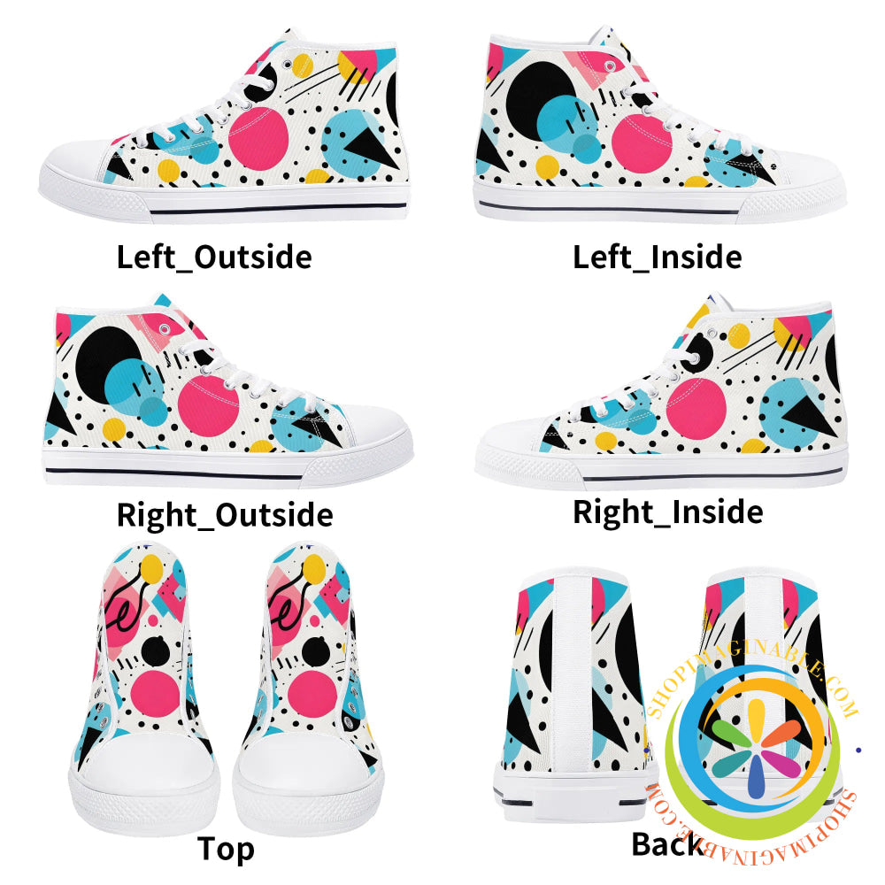 Pop Art Ladies High Top Canvas Shoes