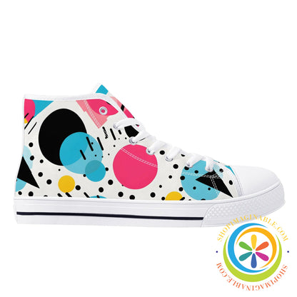 Pop Art Ladies High Top Canvas Shoes