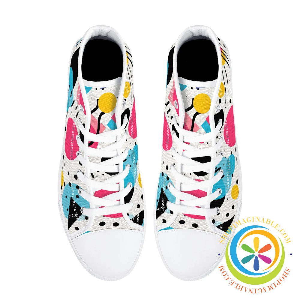 Pop Art Ladies High Top Canvas Shoes