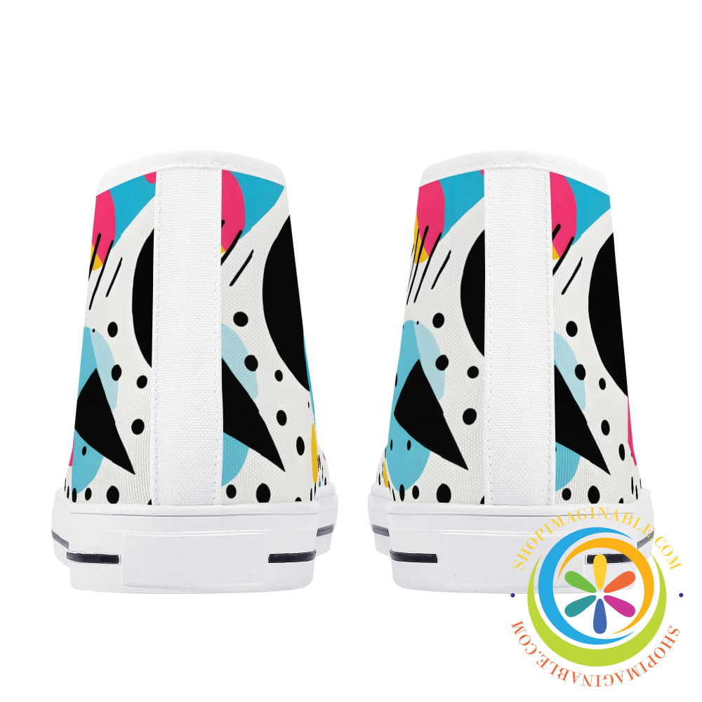 Pop Art Ladies High Top Canvas Shoes