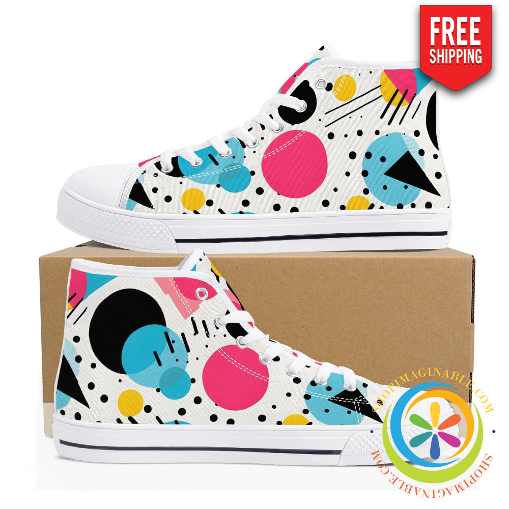 Pop Art Ladies High Top Canvas Shoes