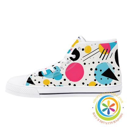 Pop Art Ladies High Top Canvas Shoes