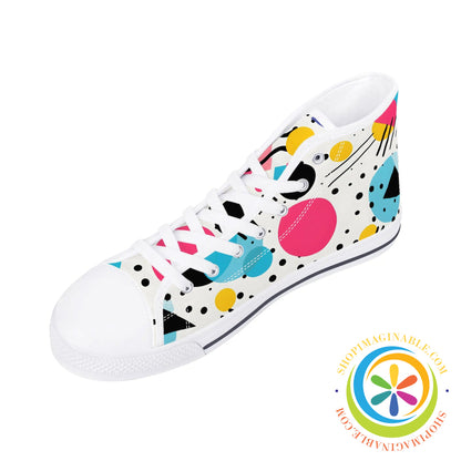 Pop Art Ladies High Top Canvas Shoes