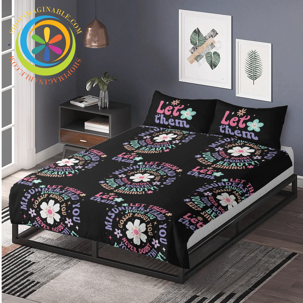 Positivity - Let Them 3 Pc Bedding Set