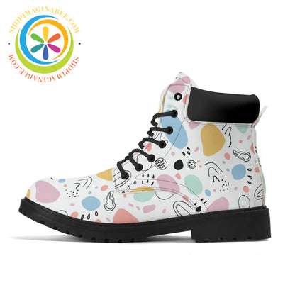 Pretty Pastel Abstract Womens Boots