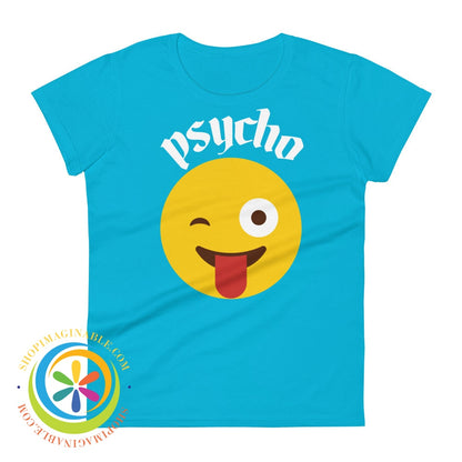 Psycho Emoji Ladies T-Shirt Caribbean Blue / S T-Shirt