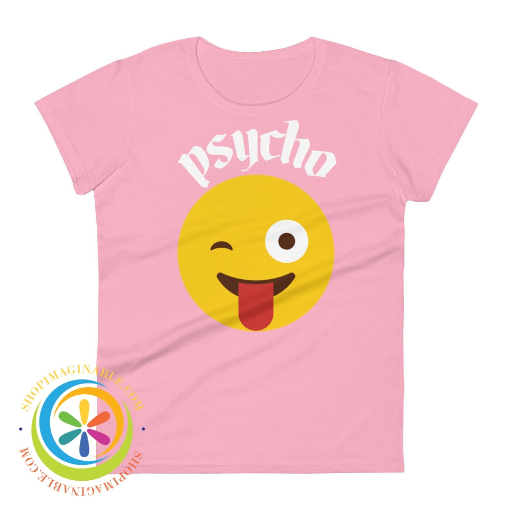 Psycho Emoji Ladies T-Shirt Charity Pink / S T-Shirt