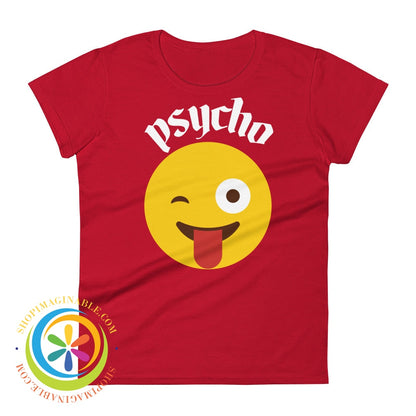 Psycho Emoji Ladies T-Shirt True Red / S T-Shirt