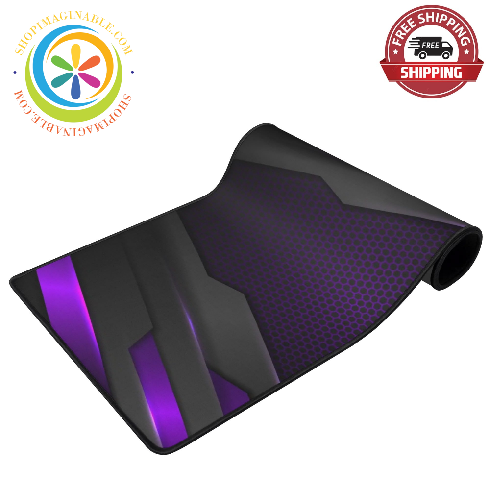 Purple Abstract Large Gaming Mouse Pad